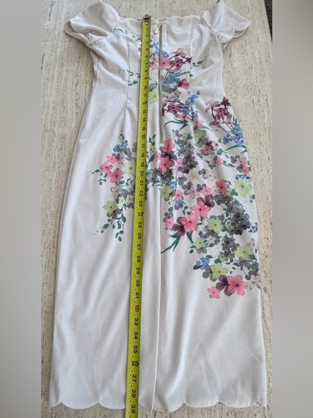 Ted Baker London Ivory Trixiiy Pergola Scallop Dress | Ted Size 2 (US 6) - Picture 12 of 16